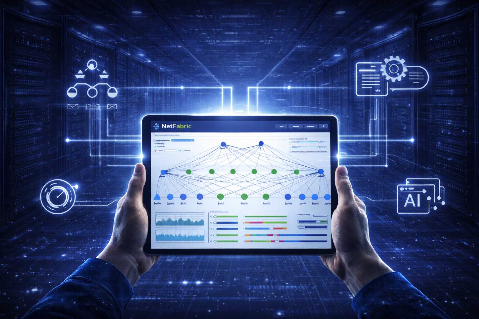 NetFabric dashboard — live fabric view